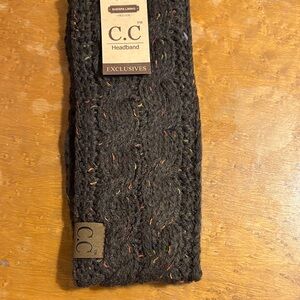C.C Brown Knit Headband with Colorful Flecks